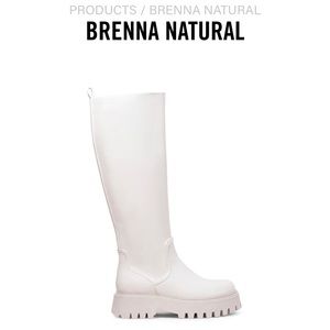 Steve Madden Brenna Lug Sole Boot - Natural/White size 37